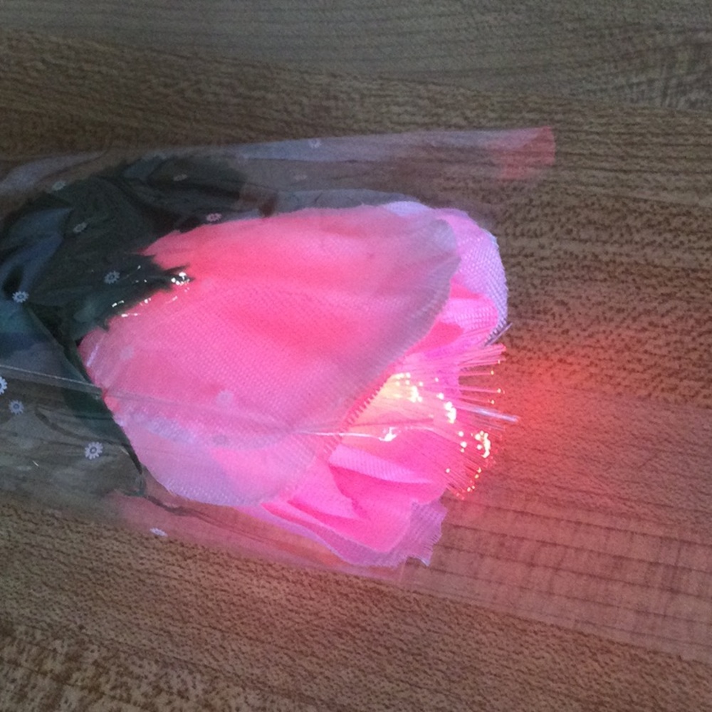 NIB Light Up Fiber Optic Rose